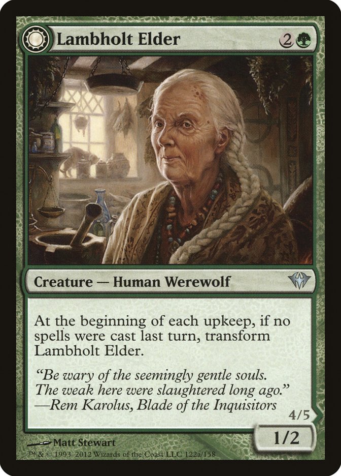 Lambholt Elder // Silverpelt Werewolf DKA-122 Dark Ascension Magic card