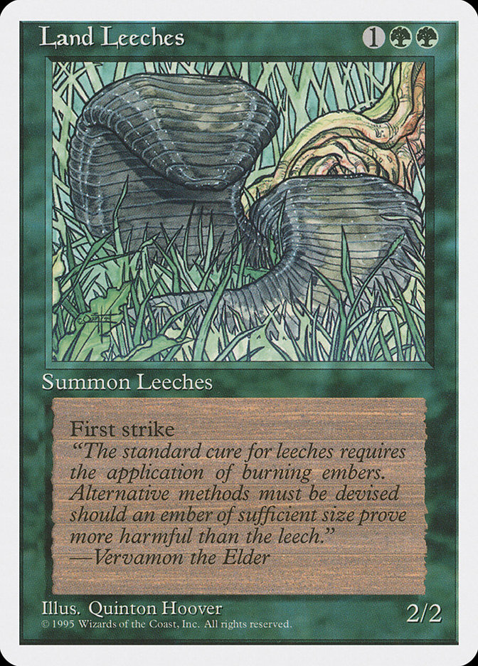 Land Leeches 4ED-255 Fourth Edition Magic card