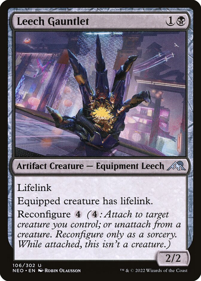Leech Gauntlet NEO-106 Kamigawa: Neon Dynasty Magic card
