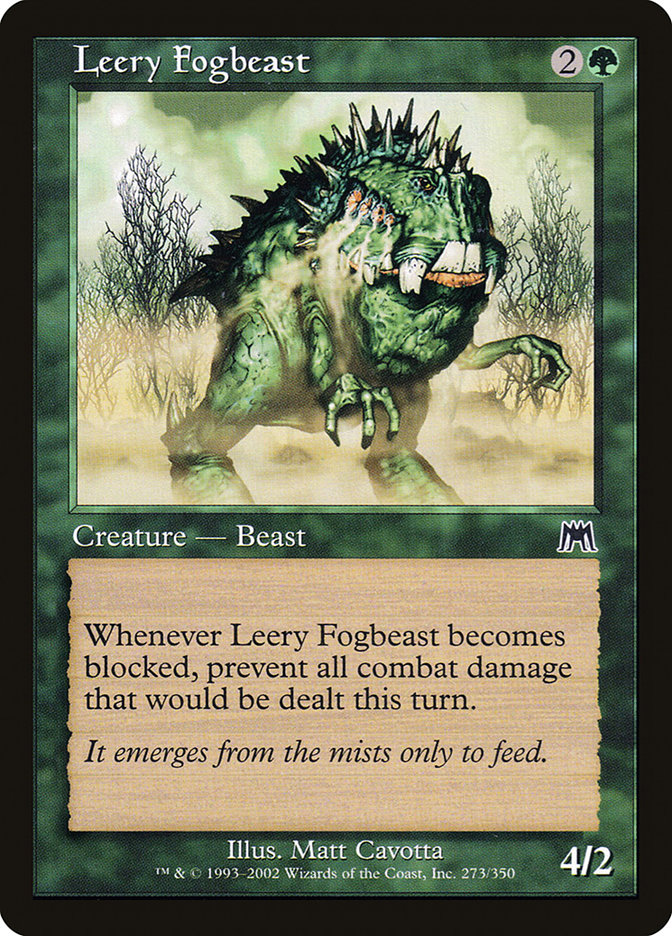 Leery Fogbeast ONS-273 Onslaught Magic card