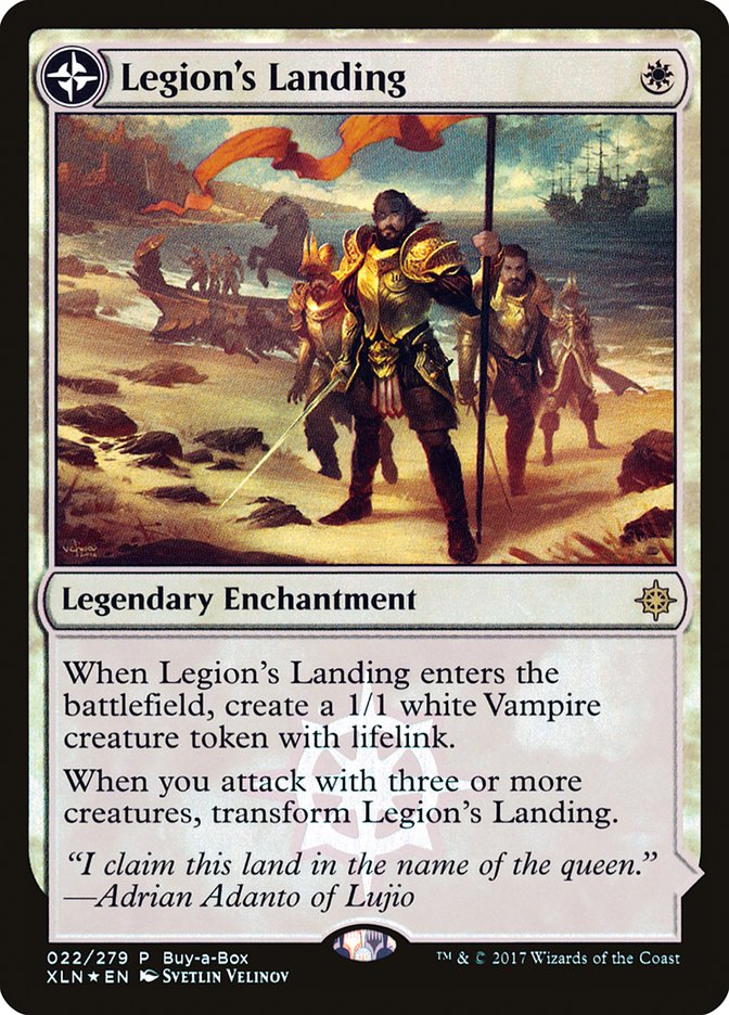 Legion's Landing // Adanto, the First Fort PXTC-22 XLN Treasure Chest Magic card