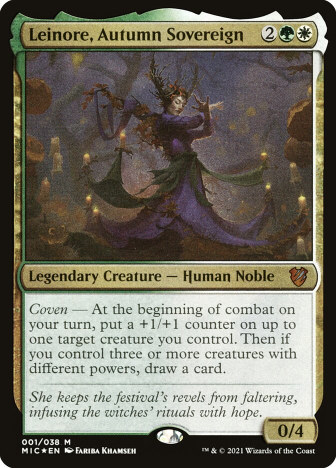 Leinore, Autumn Sovereign OMIC-1 Midnight Hunt Commander Display Commanders Magic card