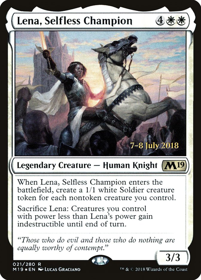 Lena, Selfless Champion PM19-21S Core Set 2019 Promos Magic card