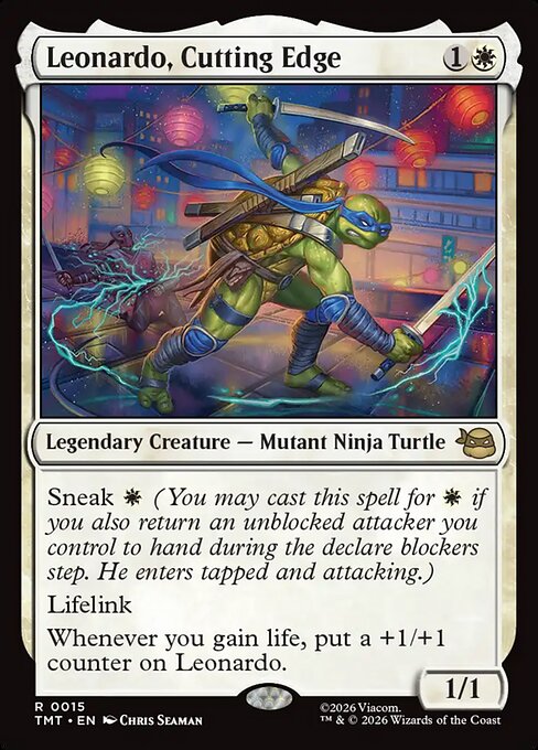 Leonardo, Cutting Edge TMT-15 Teenage Mutant Ninja Turtles Magic card