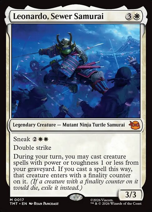 Leonardo, Sewer Samurai TMT-17 Teenage Mutant Ninja Turtles Magic card