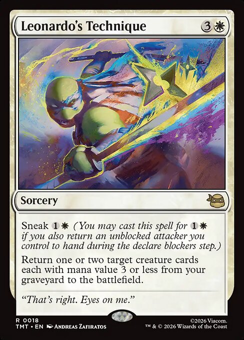 Leonardo's Technique TMT-18 Teenage Mutant Ninja Turtles Magic card