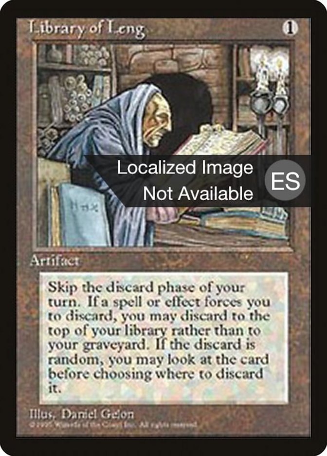 Library of Leng 4BB-333 Fourth Edition Foreign Black Border Magic card