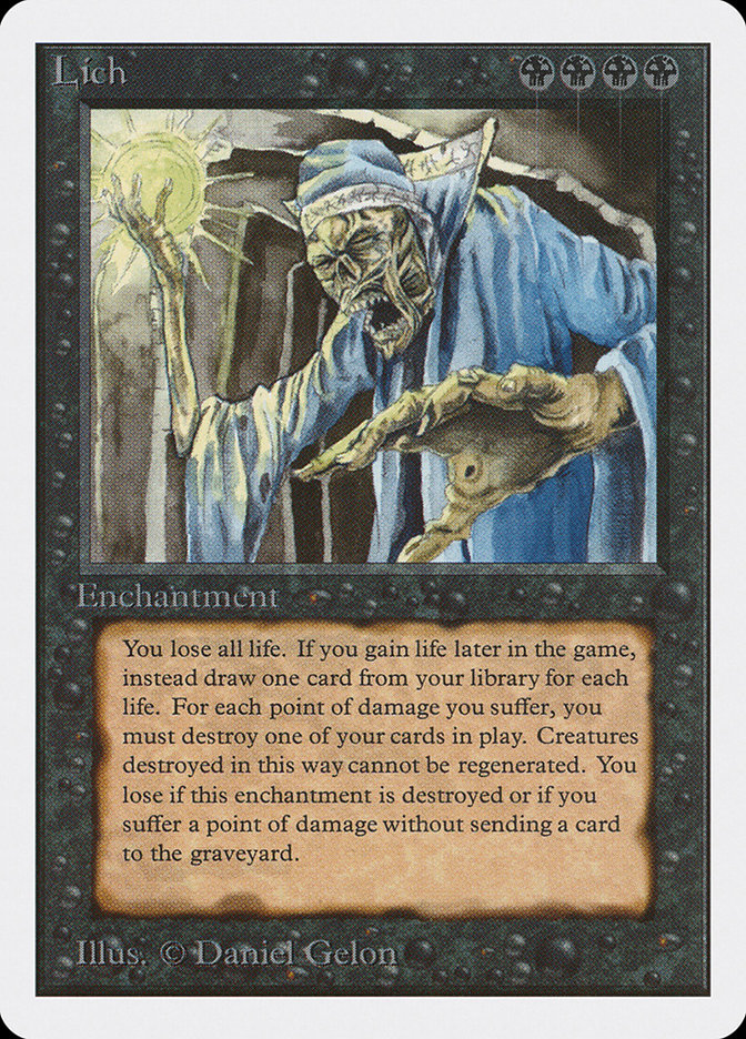 Lich 2ED-114 Unlimited Edition Magic card