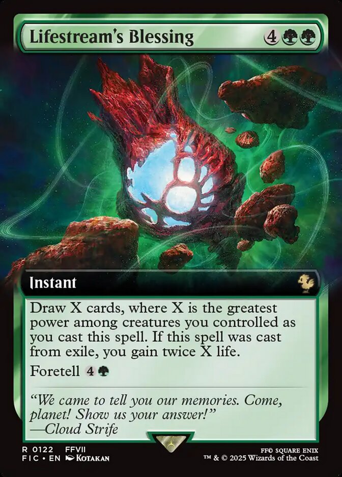 Lifestream's Blessing FIC-122 Final Fantasy Commander Magic card