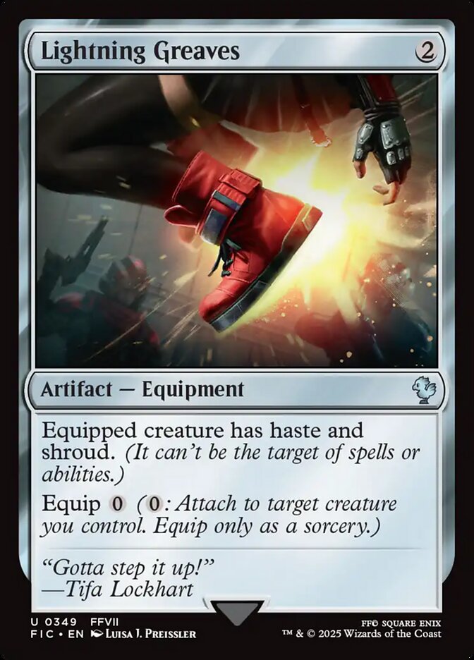 Lightning Greaves FIC-349 Final Fantasy Commander Magic card