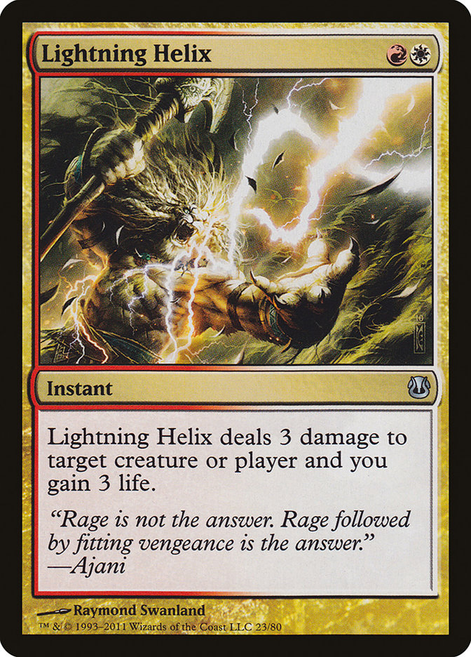 Lightning Helix DDH-23 Duel Decks: Ajani vs. Nicol Bolas Magic card