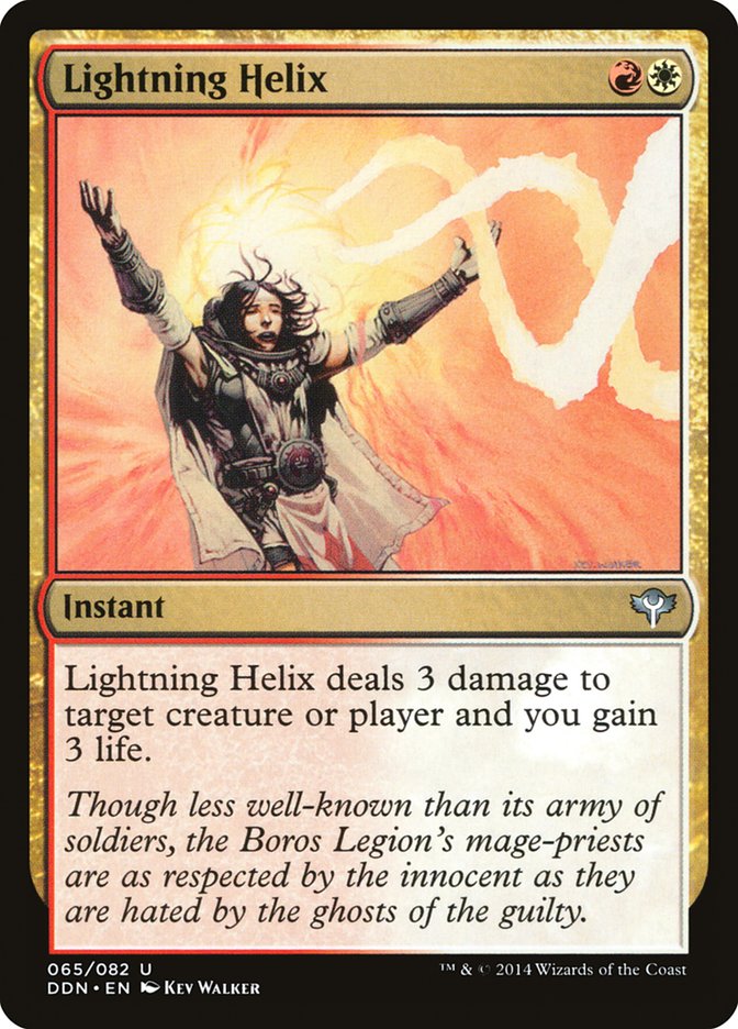 Lightning Helix DDN-65 Duel Decks: Speed vs. Cunning Magic card
