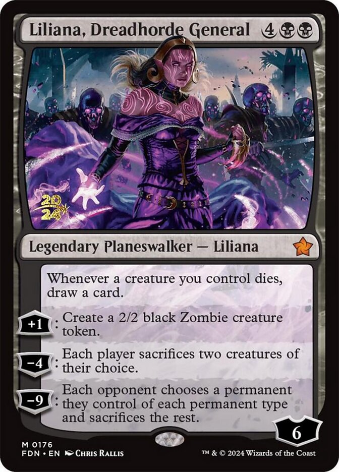 Liliana, Dreadhorde General PFDN-176S Foundations Promos Magic card