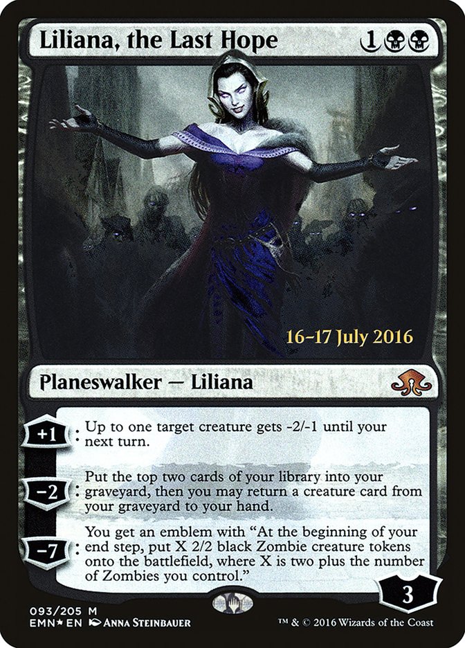 Liliana, the Last Hope PEMN-93S Eldritch Moon Promos Magic card