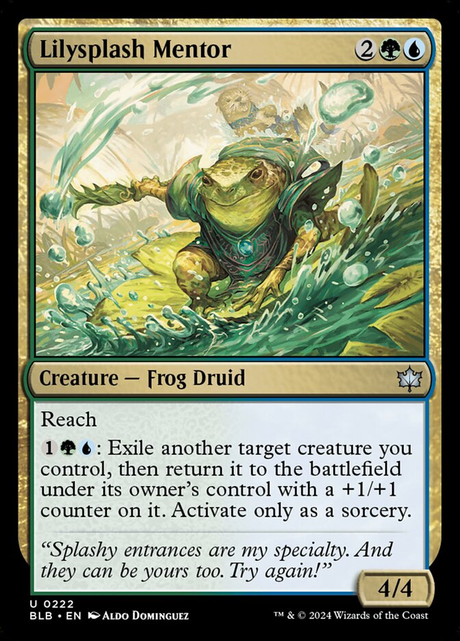Lilysplash Mentor BLB-222 Bloomburrow Magic card