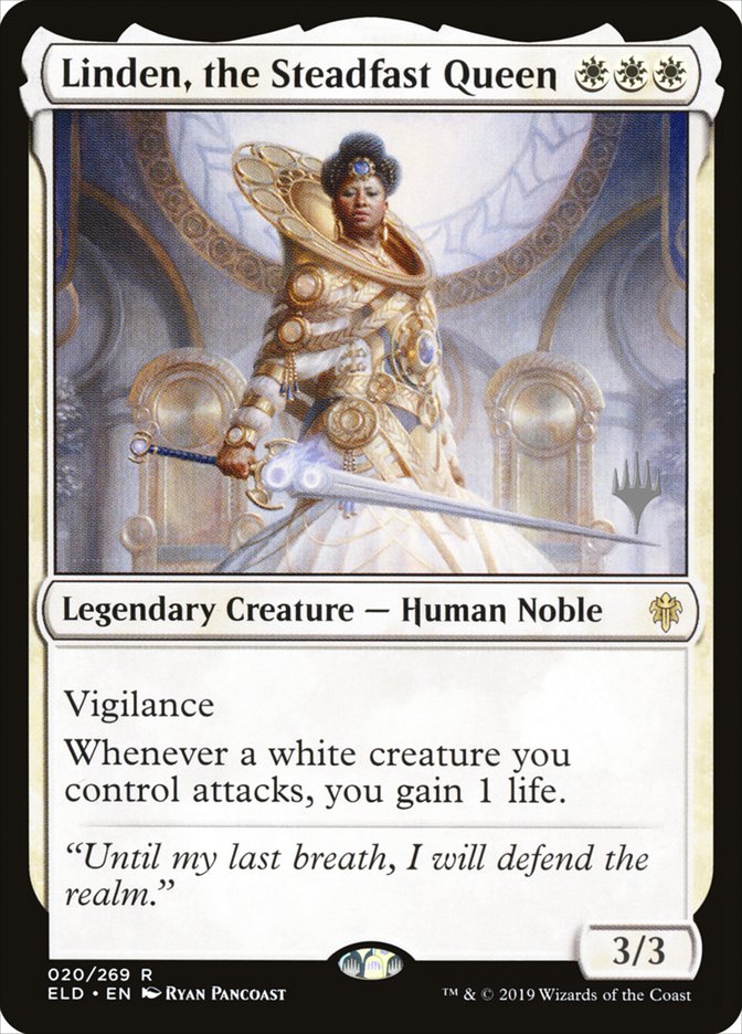 Linden, the Steadfast Queen PELD-20P Throne of Eldraine Promos Magic card