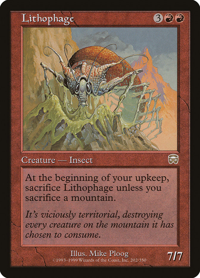 Lithophage MMQ-202 Mercadian Masques Magic card