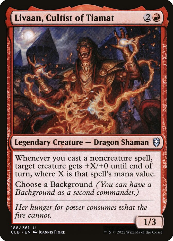 Livaan, Cultist of Tiamat CLB-188 Commander Legends: Battle for Baldur's Gate Magic card