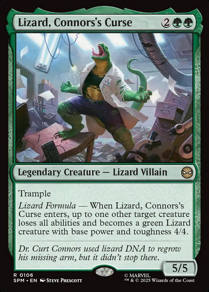 Lizard, Connors's Curse SPM-106 Marvel's Spider-Man Magic card