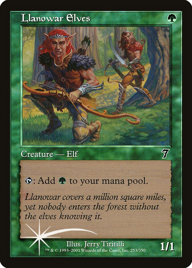 Llanowar Elves 7ED-253STAR Seventh Edition Magic card