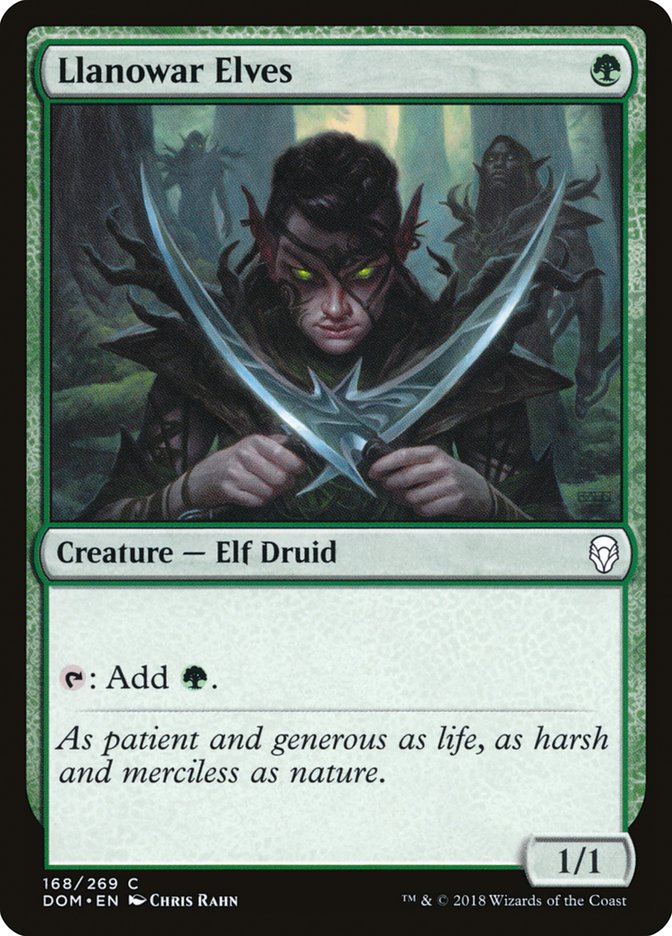 Llanowar Elves DOM-168 Dominaria Magic card