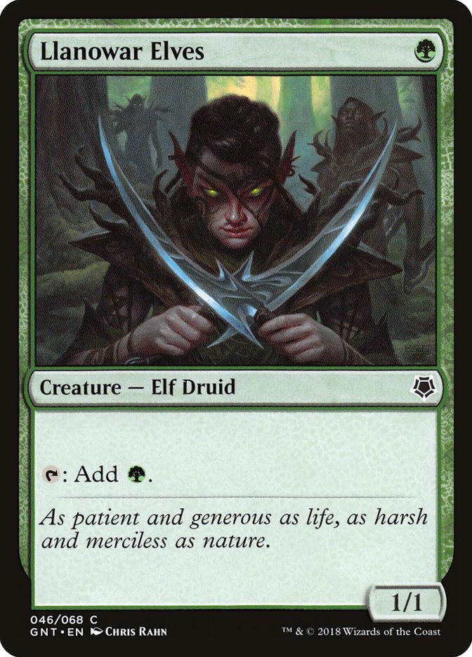 Llanowar Elves GNT-46 Game Night Magic card