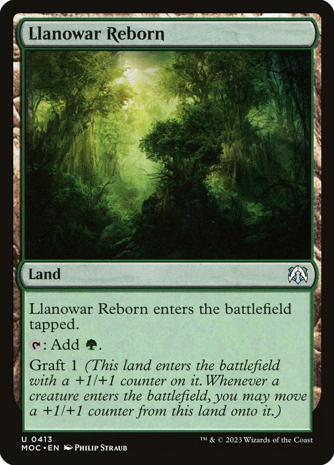 Llanowar Reborn MOC-413 March of the Machine Commander Magic card