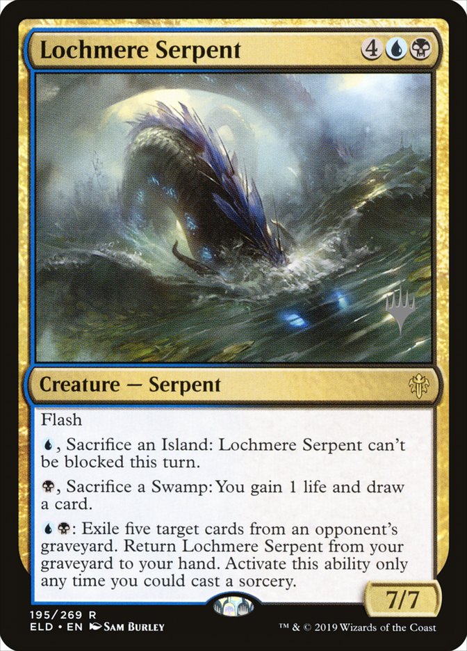 Lochmere Serpent PELD-195P Throne of Eldraine Promos Magic card