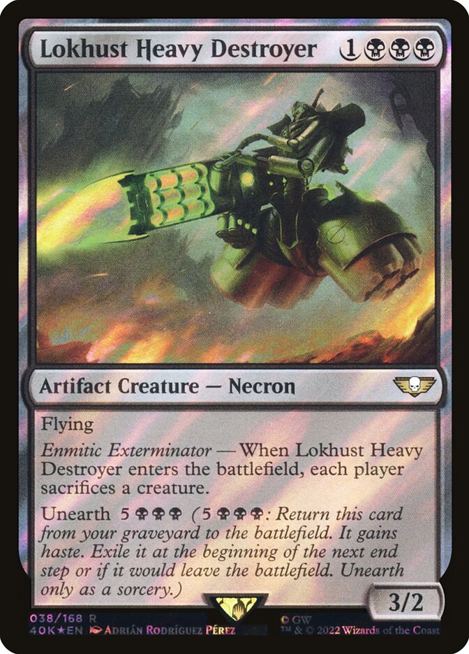 Lokhust Heavy Destroyer 40K-38STAR Warhammer 40,000 Commander Magic card