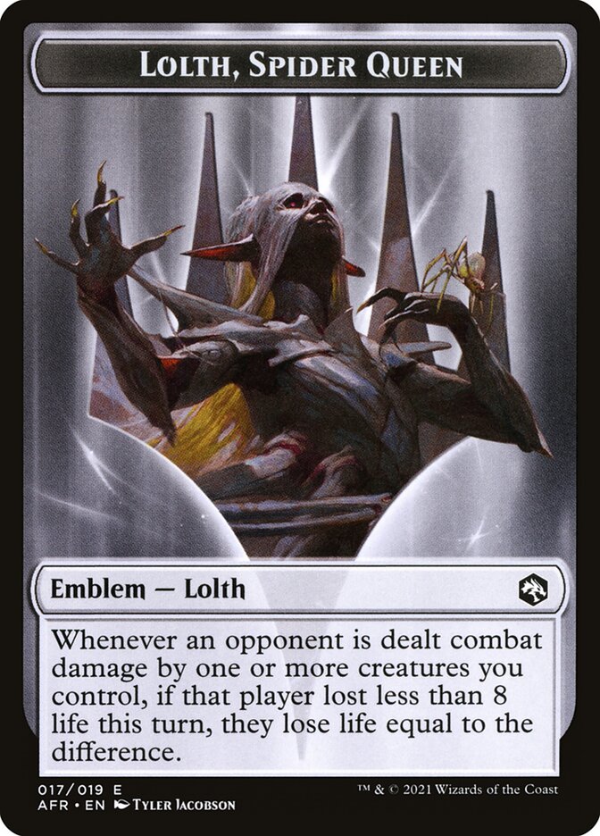 Lolth, Spider Queen Emblem TAFR-17 Adventures in the Forgotten Realms Tokens Magic card