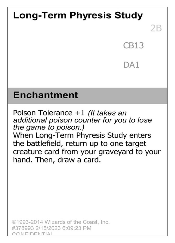 Long-Term Phyresis Study UNK-CB13 Unknown Event Magic card