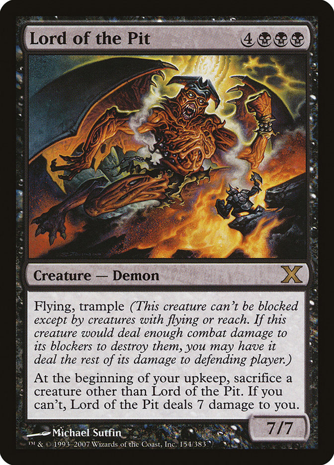 Lord of the Pit 10E-154 Tenth Edition Magic card