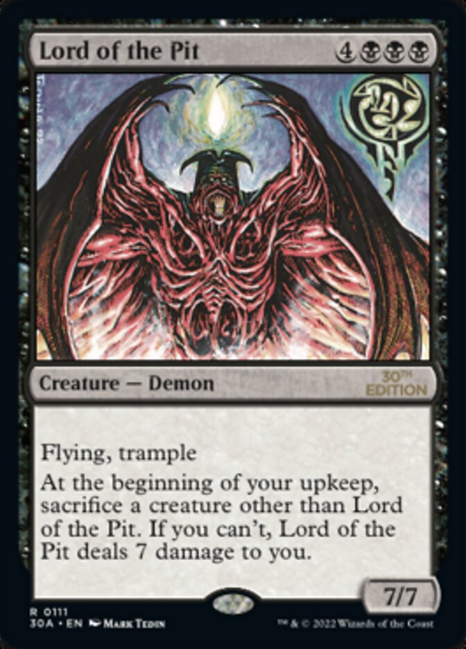 Lord of the Pit 30A-111 30th Anniversary Edition Magic card