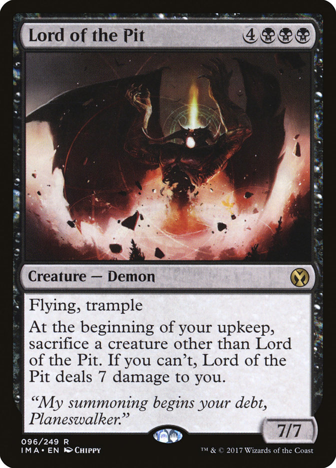 Lord of the Pit IMA-96 Iconic Masters Magic card