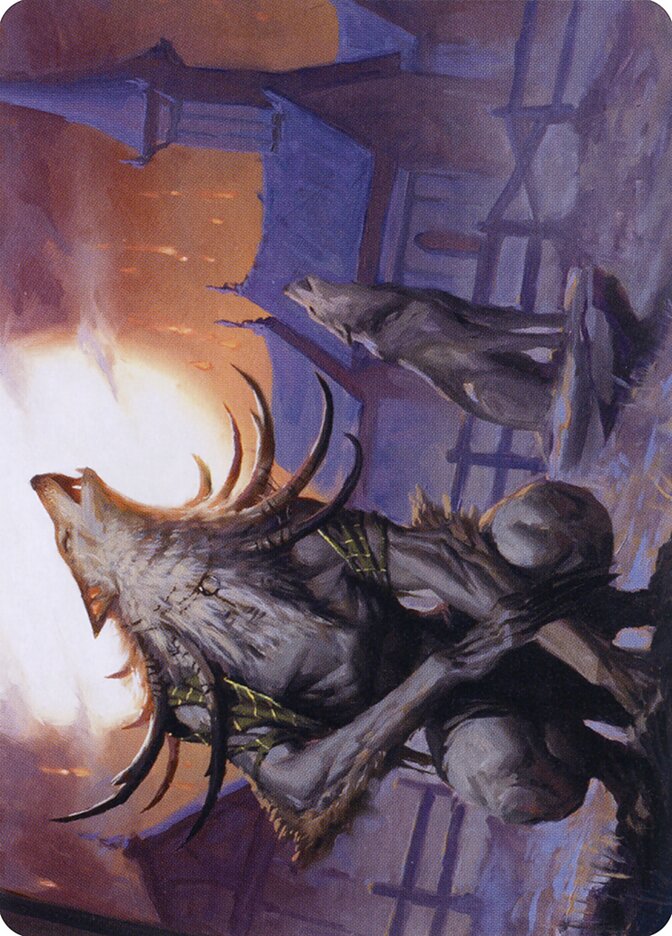 Lord of the Ulvenwald // Lord of the Ulvenwald AMID-64 Midnight Hunt Art Series Magic card
