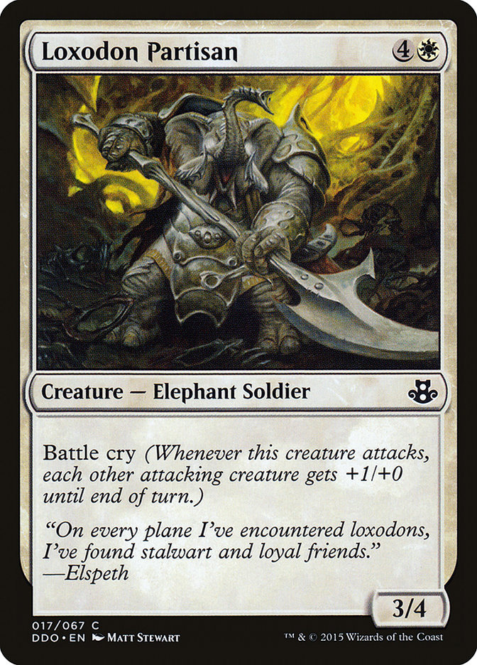 Loxodon Partisan DDO-17 Duel Decks: Elspeth vs. Kiora Magic card