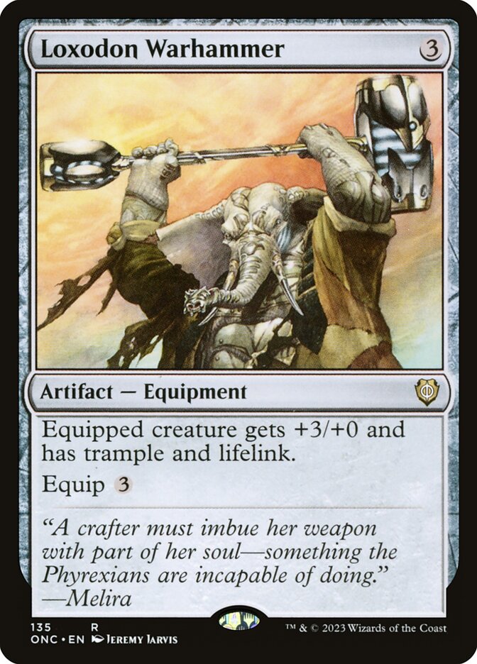 Loxodon Warhammer ONC-135 Phyrexia: All Will Be One Commander Magic card