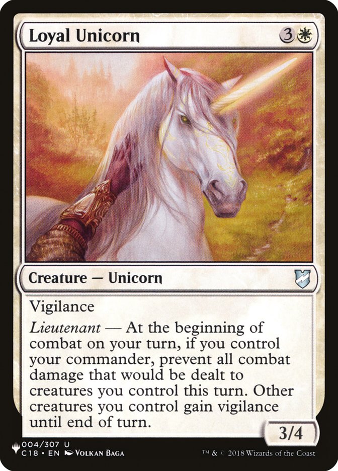 Loyal Unicorn PLST-C18-4 The List Magic card
