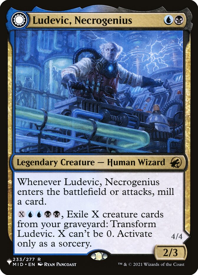 Ludevic, Necrogenius // Olag, Ludevic's Hubris PLST-MID-233 The List Magic card