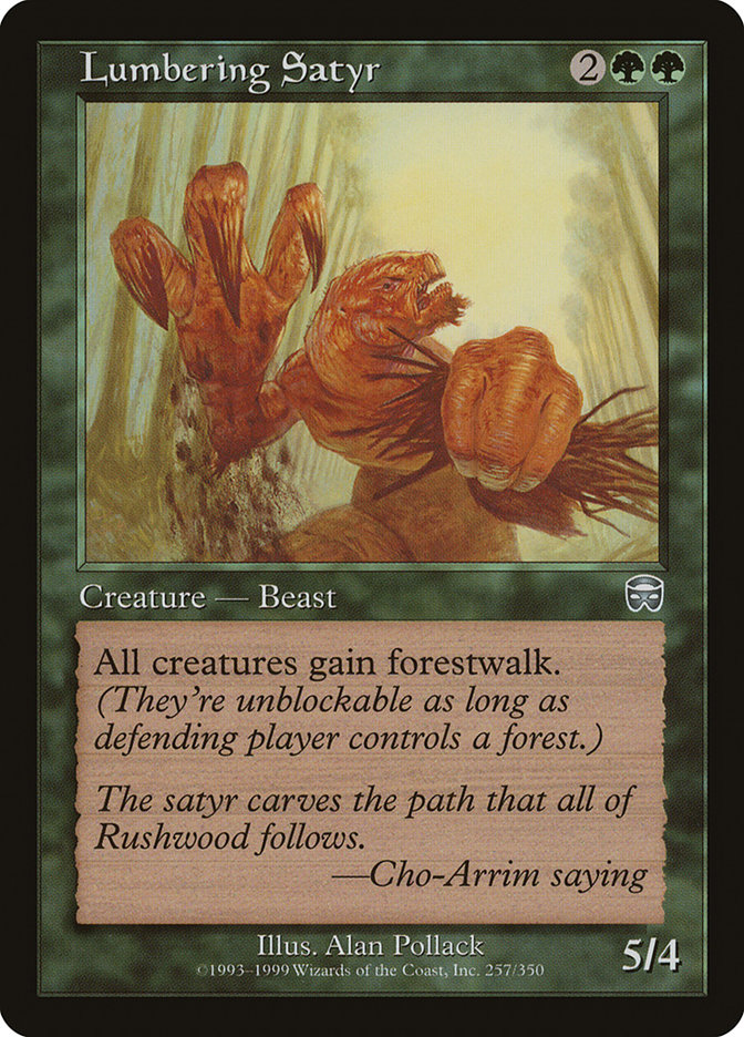 Lumbering Satyr MMQ-257 Mercadian Masques Magic card