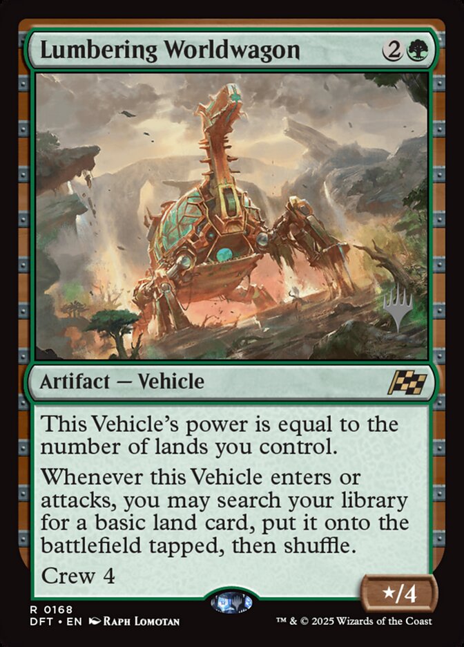 Lumbering Worldwagon PDFT-168P Aetherdrift Promos Magic card