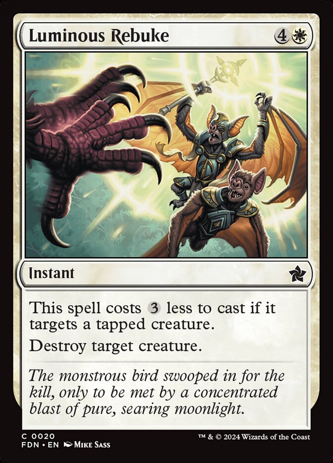 Luminous Rebuke FDN-20 Foundations Magic card