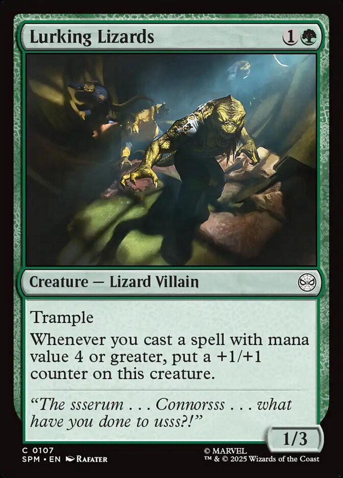 Lurking Lizards SPM-107 Marvel's Spider-Man Magic card