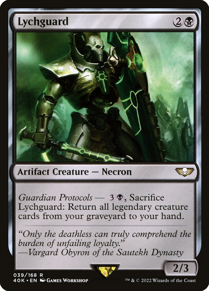 Lychguard 40K-39 Warhammer 40,000 Commander Magic card