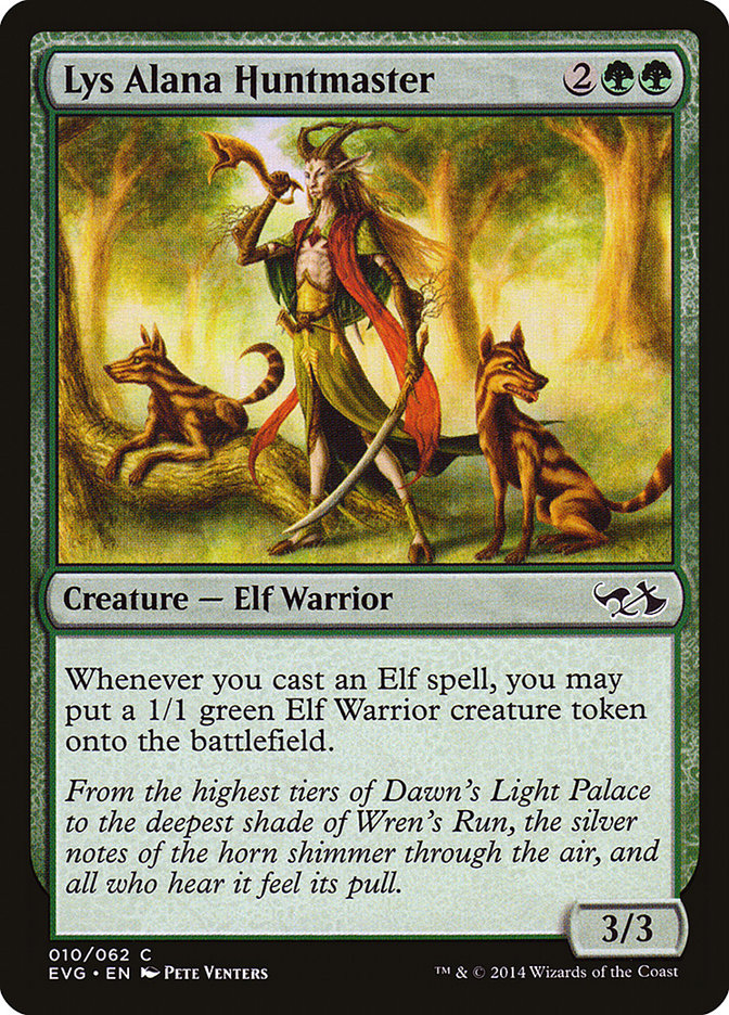 Lys Alana Huntmaster EVG-10 Duel Decks Anthology: Elves vs. Goblins Magic card