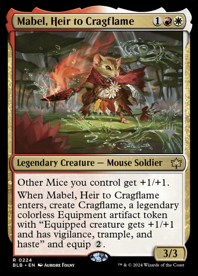 Mabel, Heir to Cragflame PBLB-224P Bloomburrow Promos Magic card