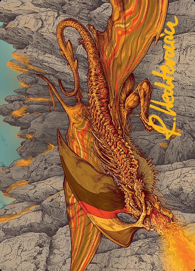 Magmatic Hellkite // Magmatic Hellkite ATDM-34 Tarkir: Dragonstorm Art Series Magic card
