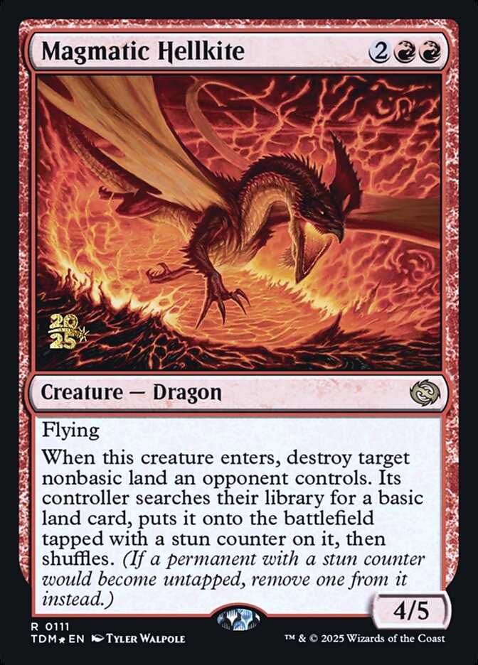 Magmatic Hellkite PTDM-111S Tarkir: Dragonstorm Promos Magic card