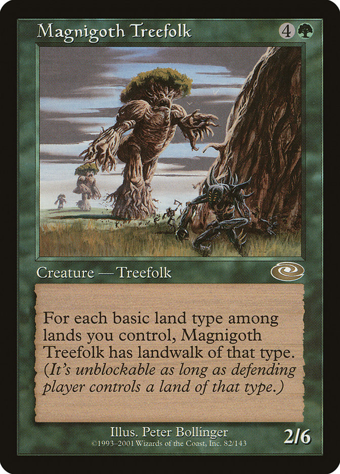 Magnigoth Treefolk PLS-82 Planeshift Magic card