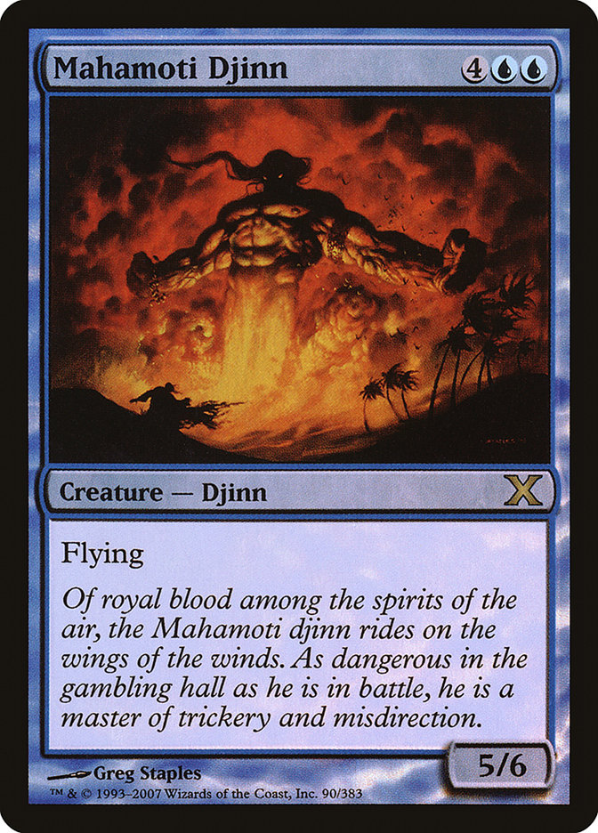 Mahamoti Djinn 10E-90STAR Tenth Edition Magic card